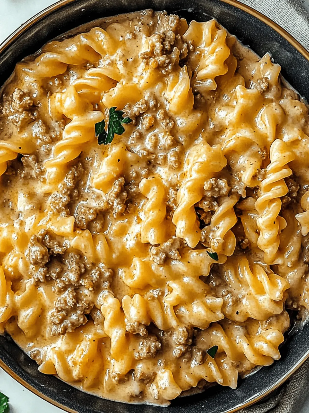 Creamy Ground Beef Pasta Bliss: 30-Minute Comfort Food Delight 4 Creamy Ground Beef Pasta Bliss
