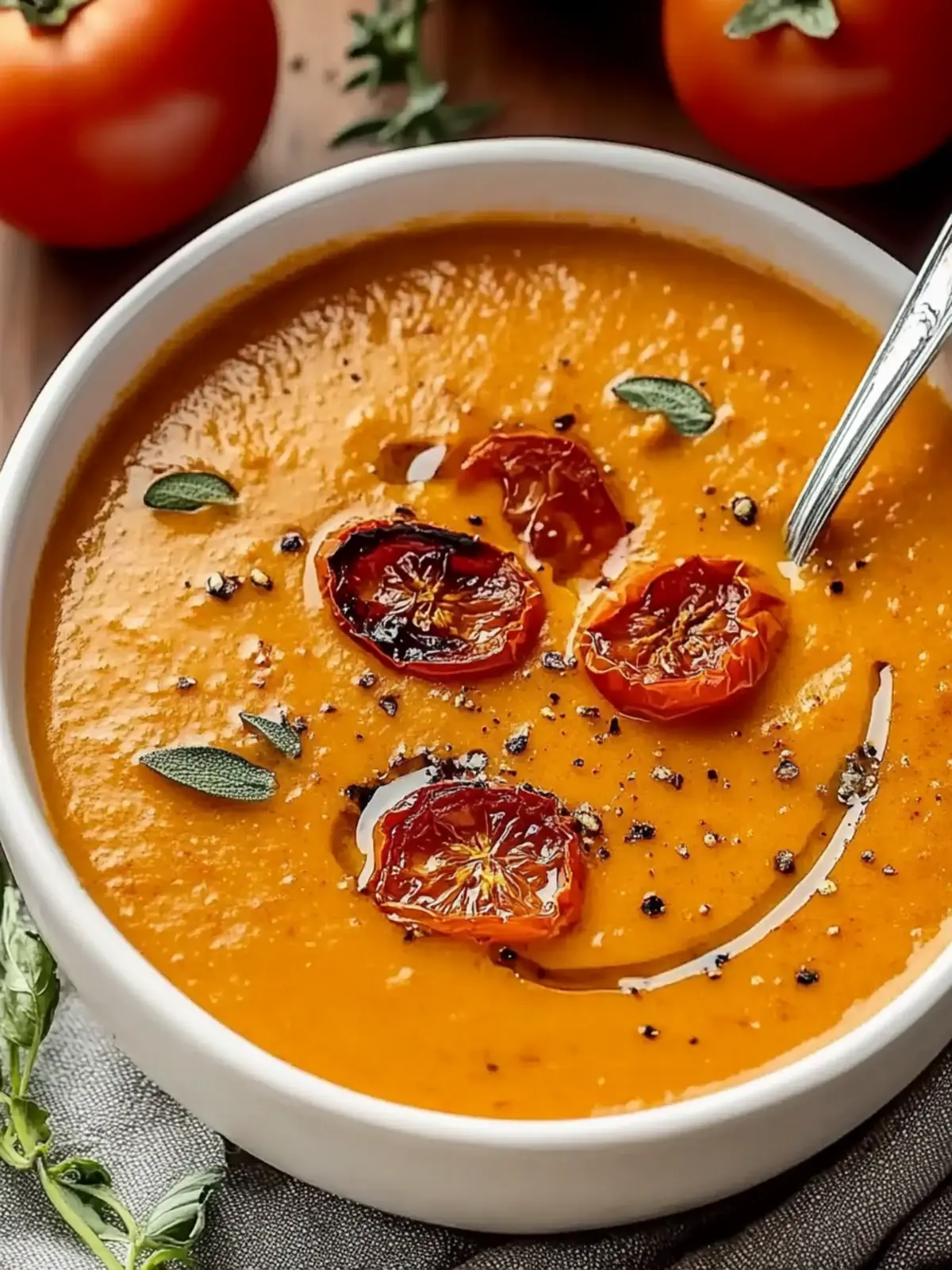 Creamy Roasted Garlic Tomato Soup: Your Cozy Comfort Bowl 2 Creamy Roasted Garlic Tomato Soup