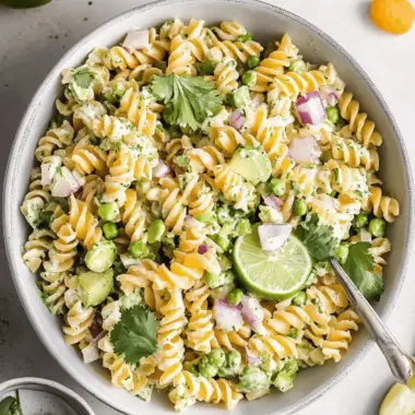 Healthy Cilantro Lime Pasta Salad