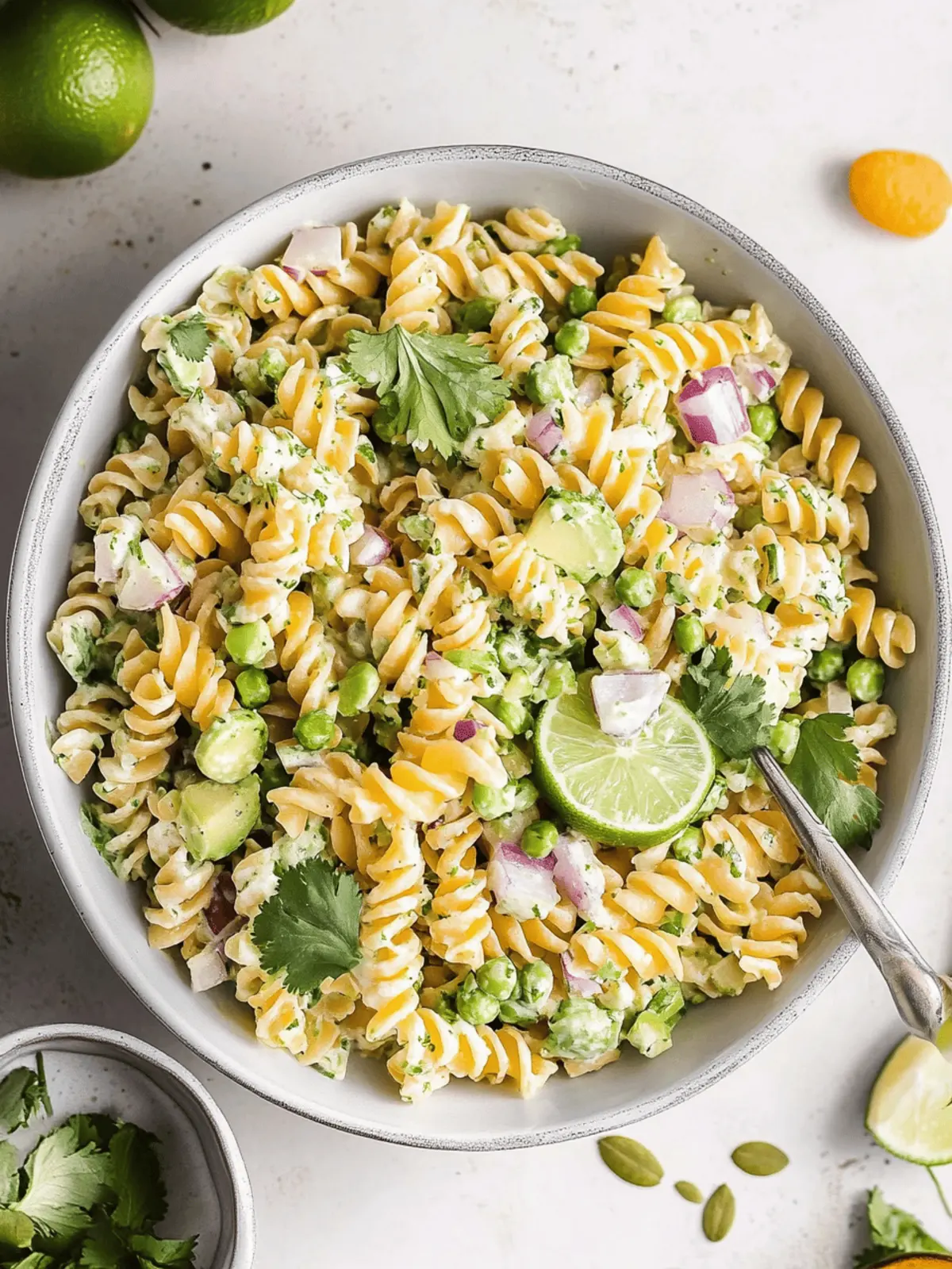 Healthy Cilantro Lime Pasta Salad