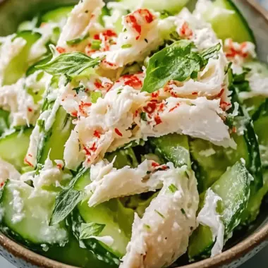 Cucumber Salad with Crab Meat