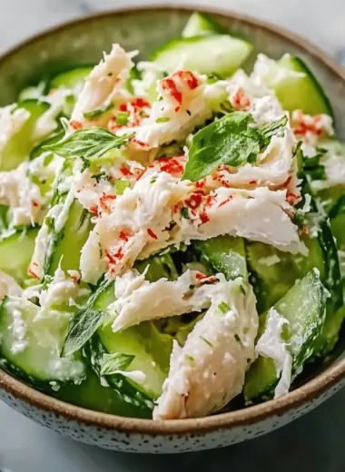 Cucumber Salad with Crab Meat