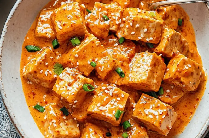 Spicy Tofu with Creamy Coconut Sauce