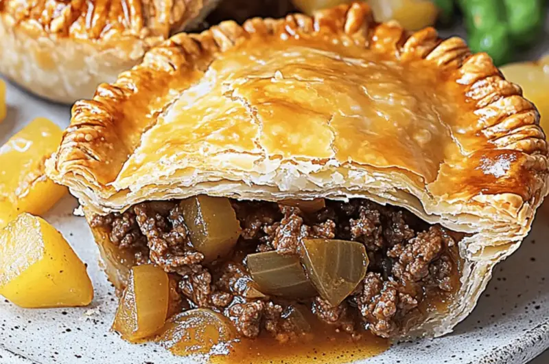 Flaky Mince Beef and Onion Pies