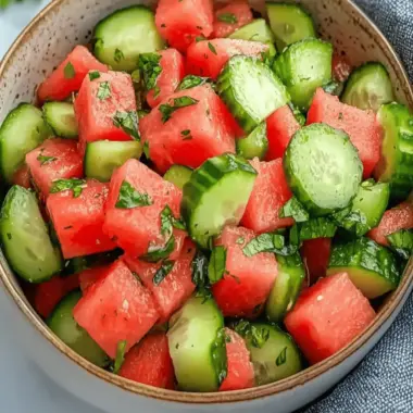 Irresistible Watermelon Cucumber Salad for Refreshing Summer Bites 9 Watermelon Cucumber Salad