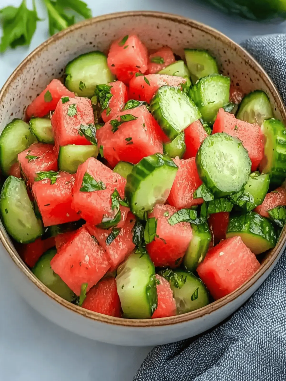 Watermelon Cucumber Salad