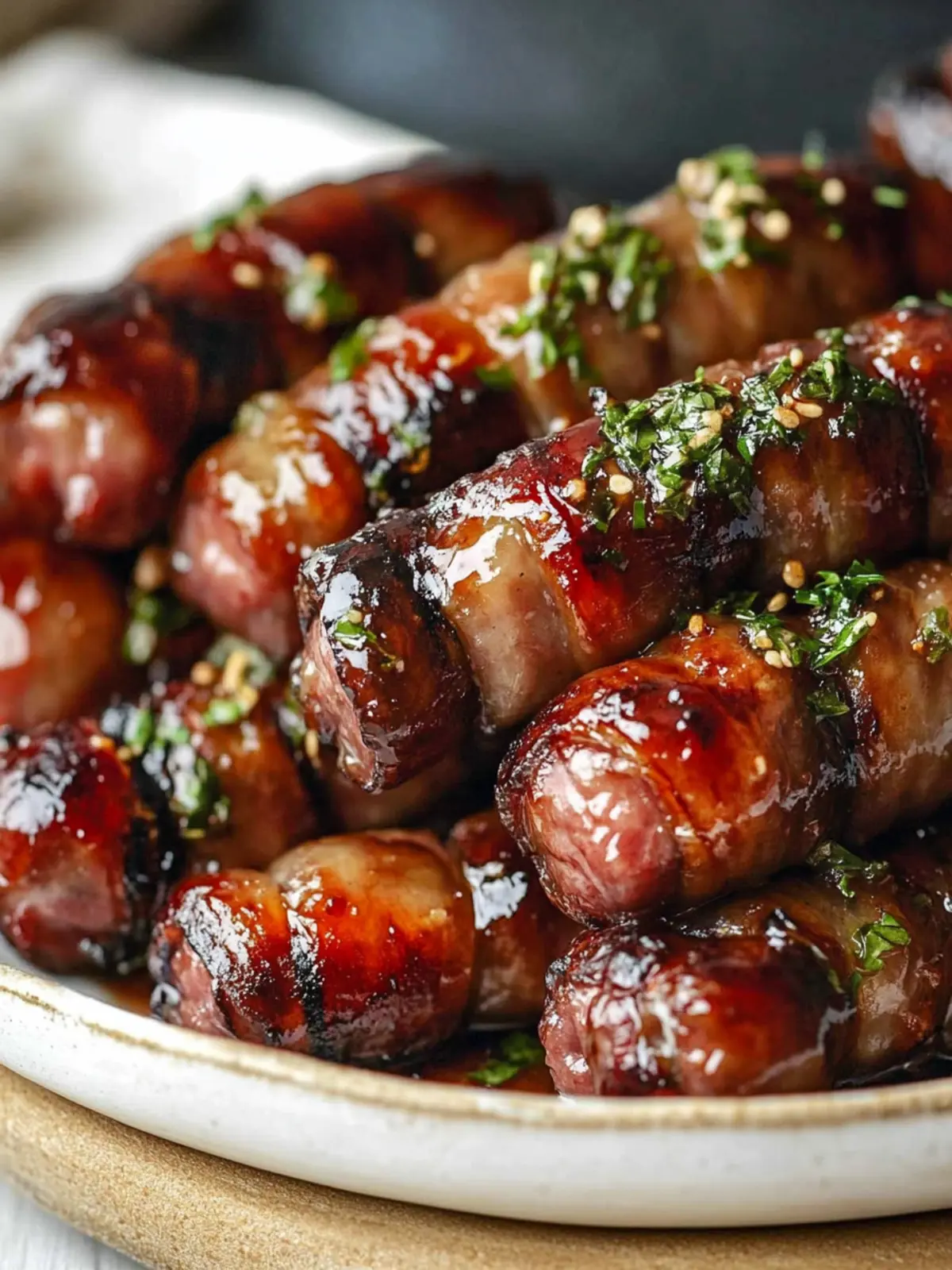 Sticky Pigs in Blankets with Maple & Sage Magic 5 Sticky Pigs in Blankets