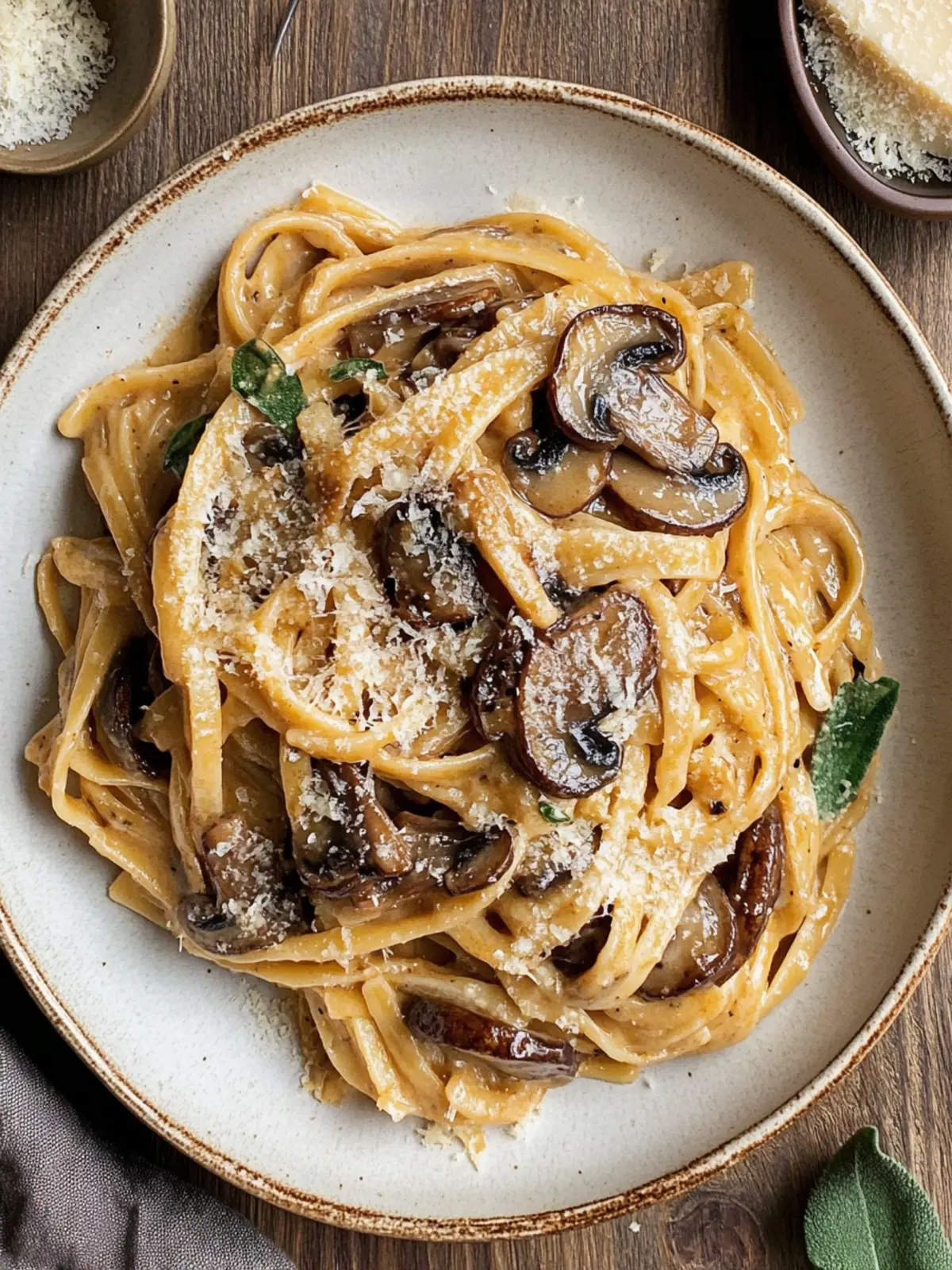 Caramelized Leek and Mushroom Gruyere Pasta