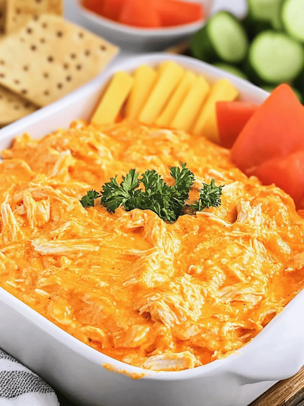 Cheesy Easy Buffalo Chicken Dip