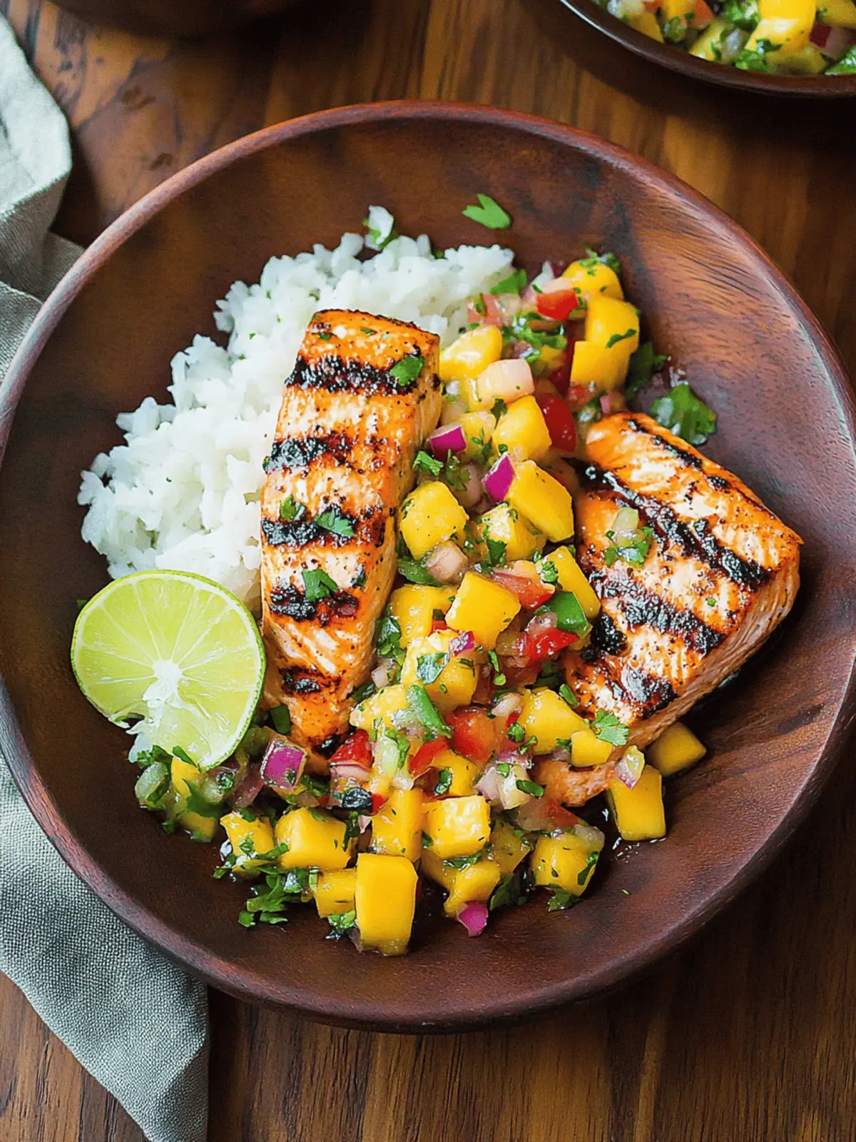 Grilled Salmon with Mango Salsa