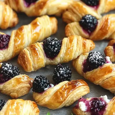 Blackberry Goat Cheese Puff Pastry Twists