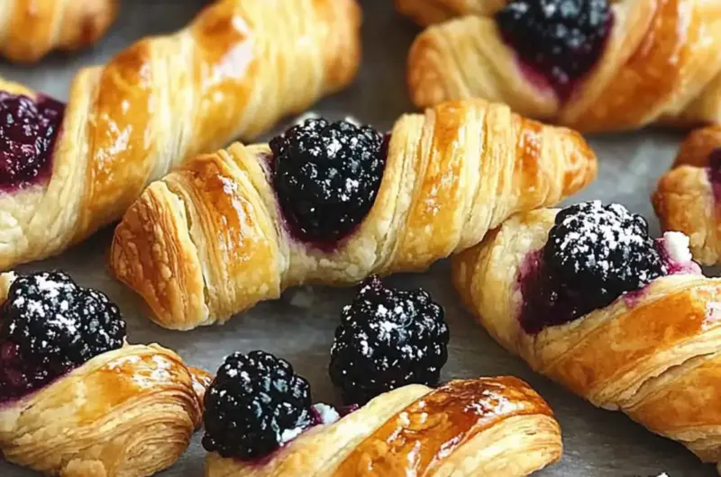 Blackberry Goat Cheese Puff Pastry Twists