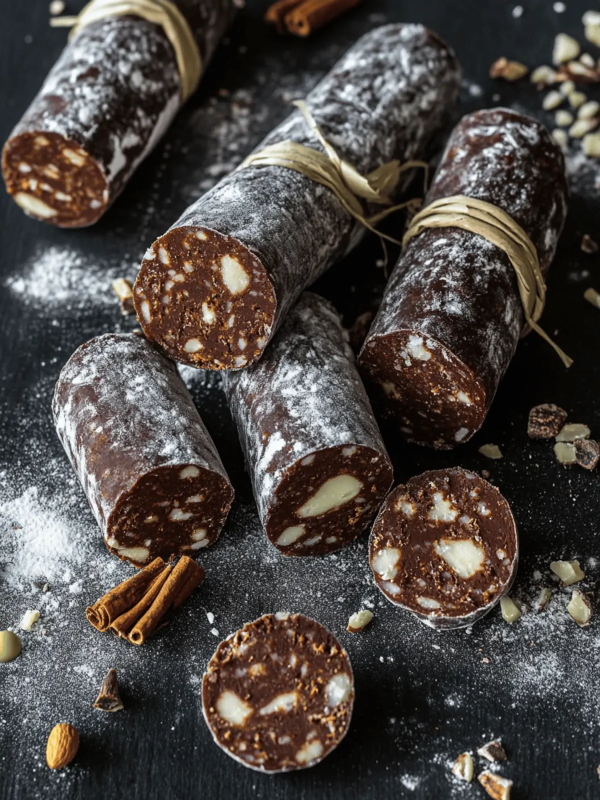Decadent Chocolate Salami: Your Easy No-Bake Delight 4 Chocolate Salami