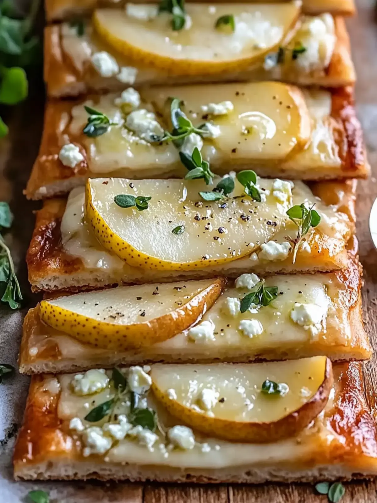 Pear and Gorgonzola Flatbread