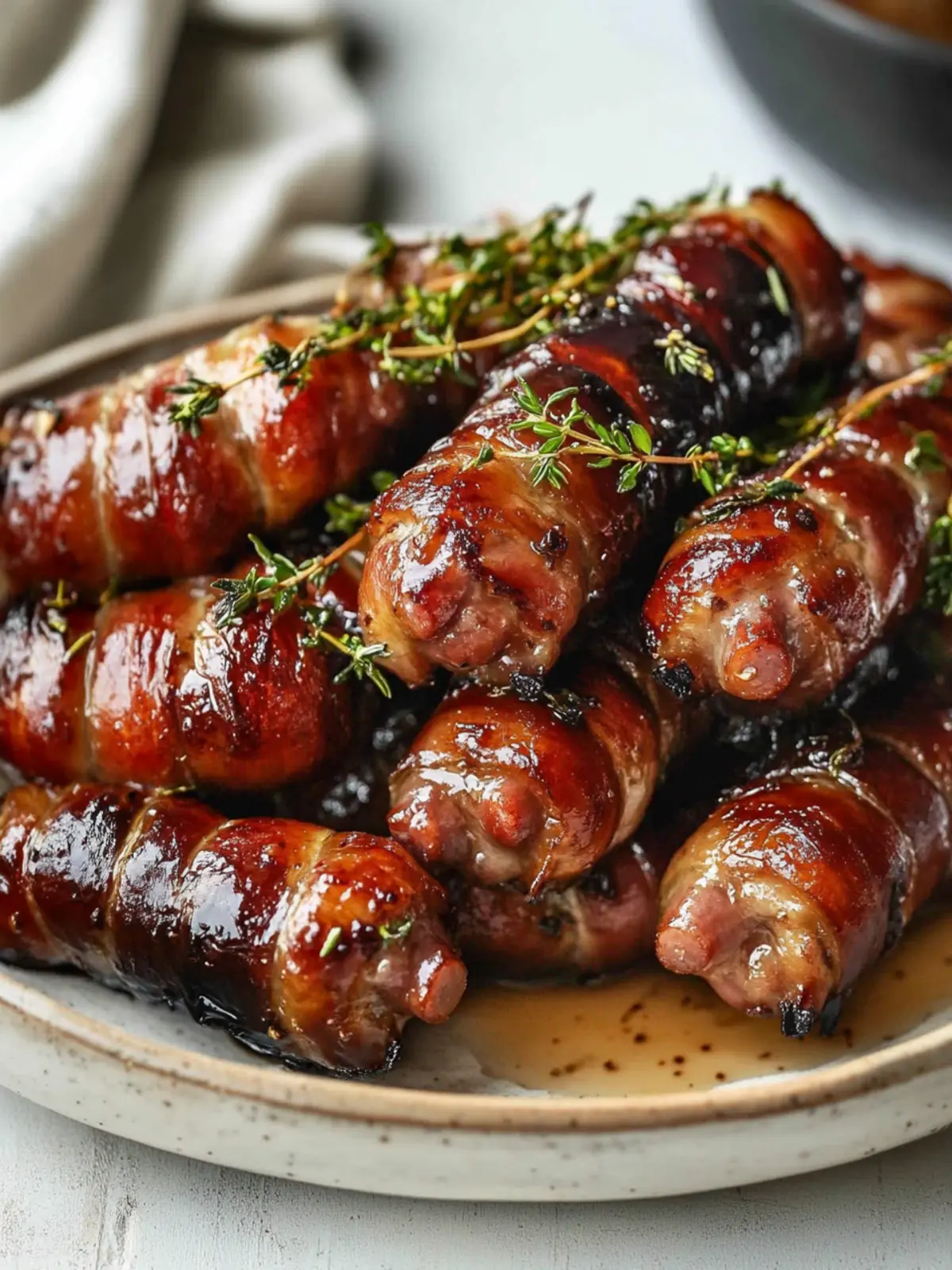 Sticky Pigs in Blankets with Maple & Sage Magic 4 Sticky Pigs in Blankets