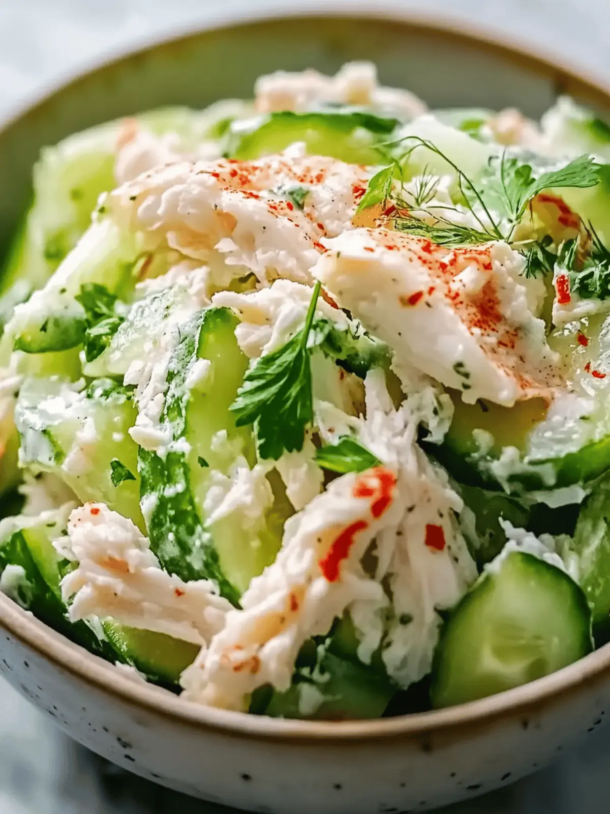 Crisp Cucumber Salad with Crab Meat: A Refreshing Delight 3 Cucumber Salad with Crab Meat