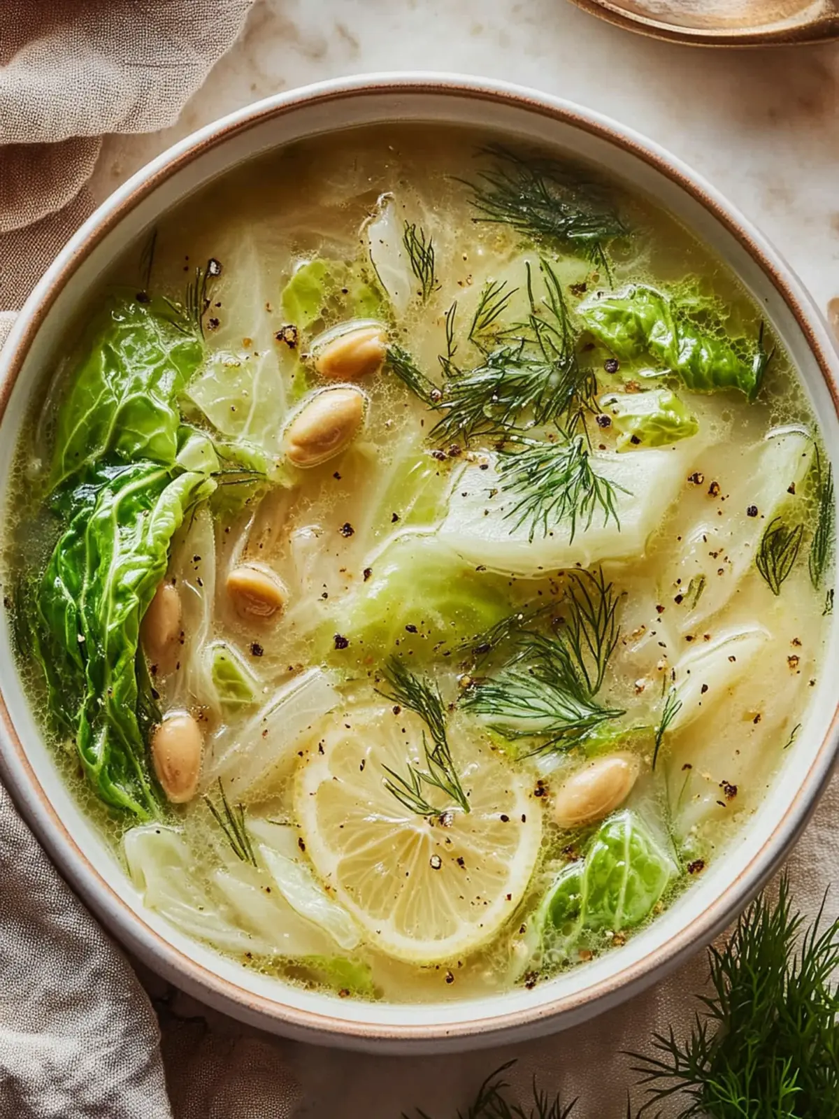Delicious Lemon Dill Cabbage Soup Ready in 30 Minutes 2 Lemon Dill Cabbage Soup