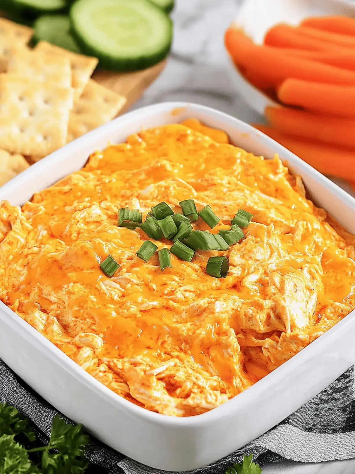 Cheesy Easy Buffalo Chicken Dip