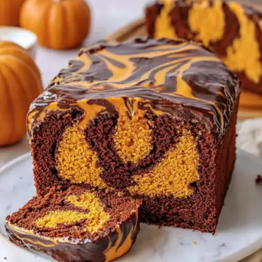 Pumpkin Marble Cake (vegan)