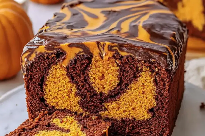 Pumpkin Marble Cake (vegan)