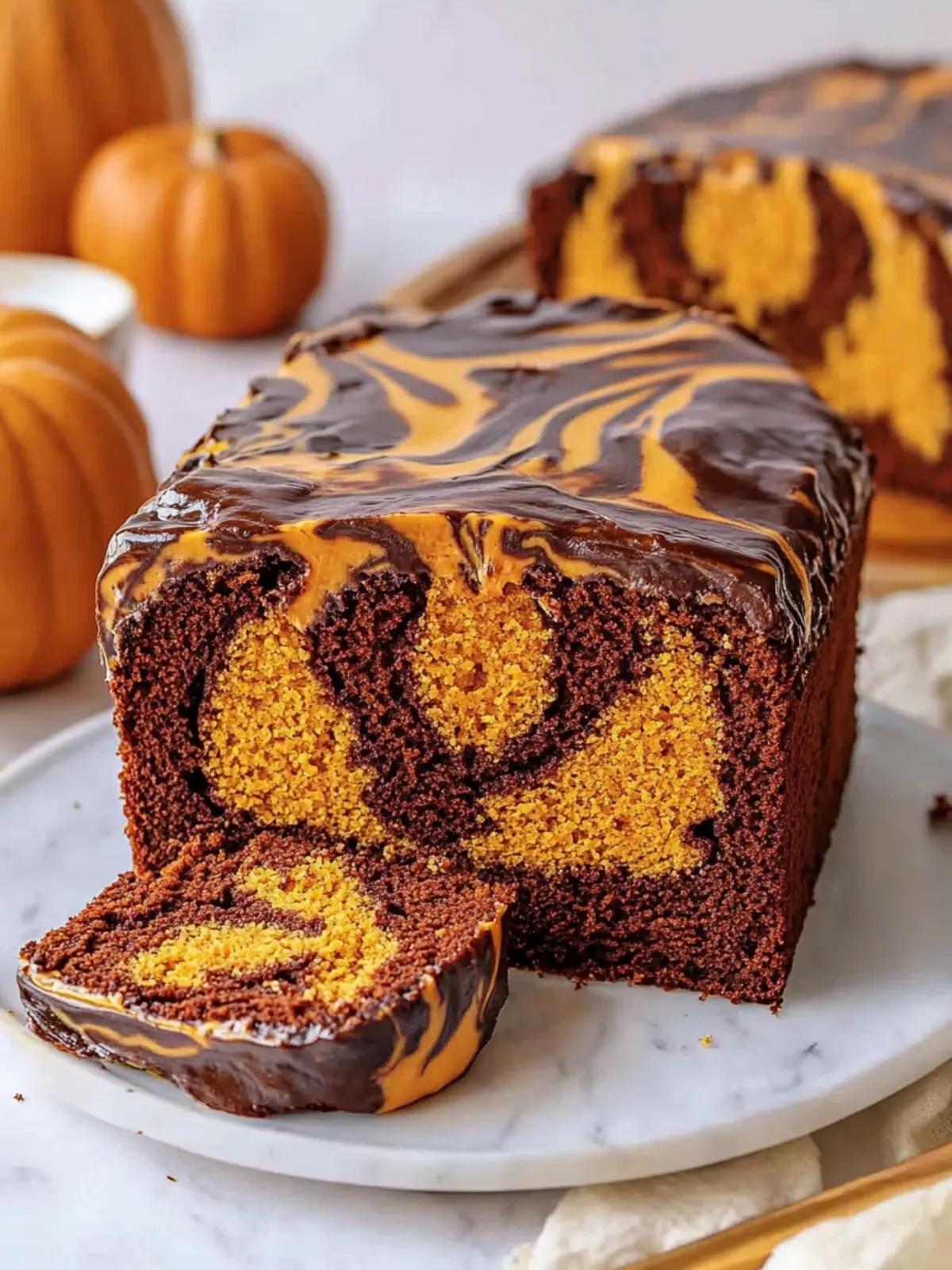 Pumpkin Marble Cake (vegan)