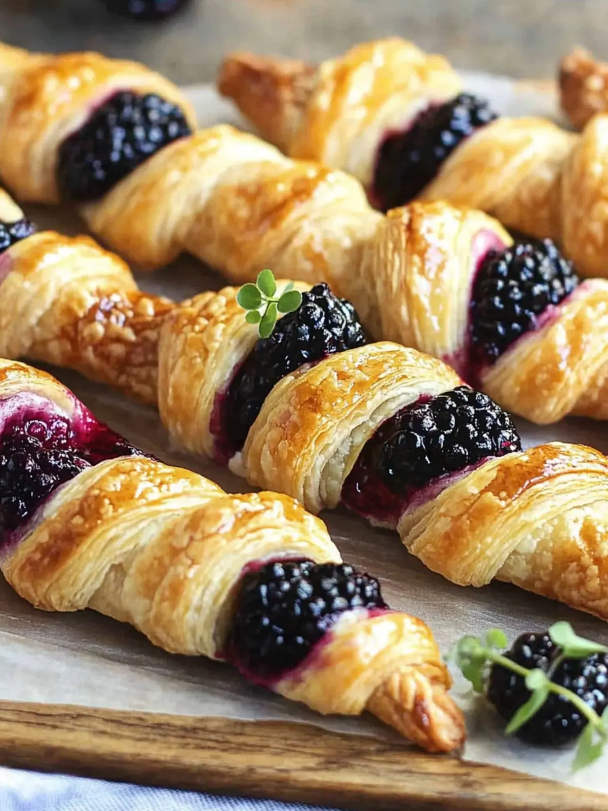 Blackberry Goat Cheese Puff Pastry Twists