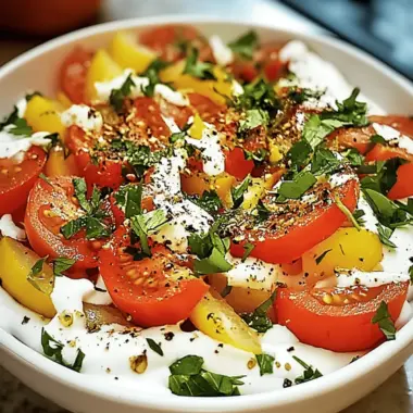 Creamy Tomato Garlic Salad
