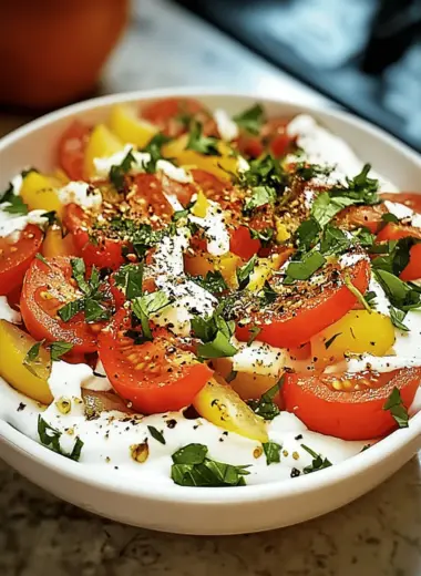 Creamy Tomato Garlic Salad