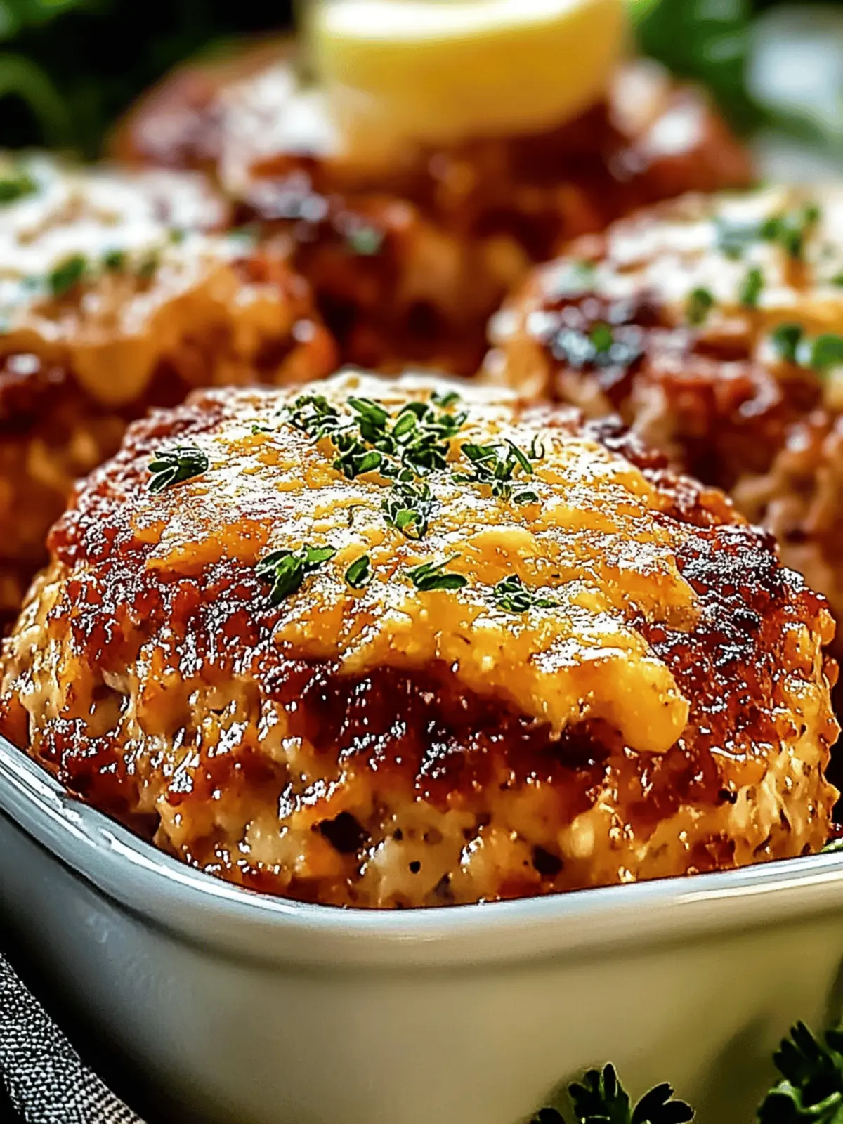 Luscious Garlic Parmesan Chicken Meatloaves for Cozy Dinners 3 Garlic Parmesan Chicken Meatloaves