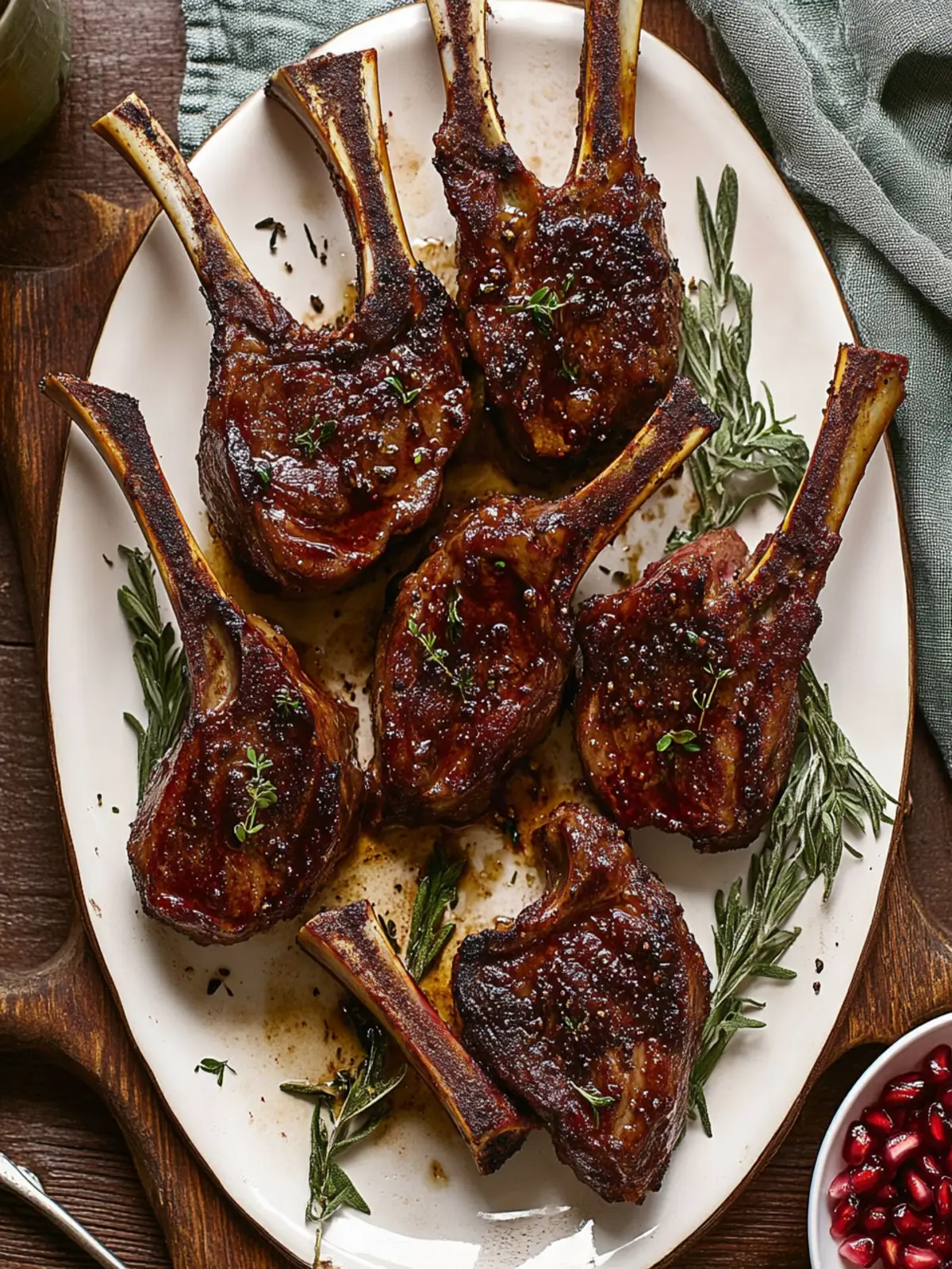 Fancy Pomegranate Lamb Chops