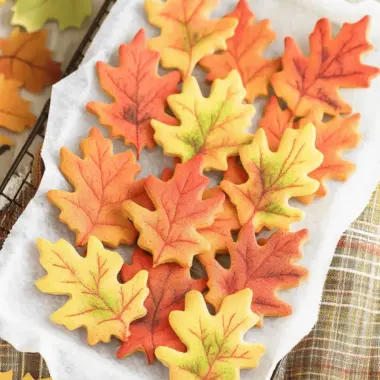 Fall Leaf Cut Out Cookies