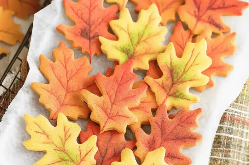 Fall Leaf Cut Out Cookies