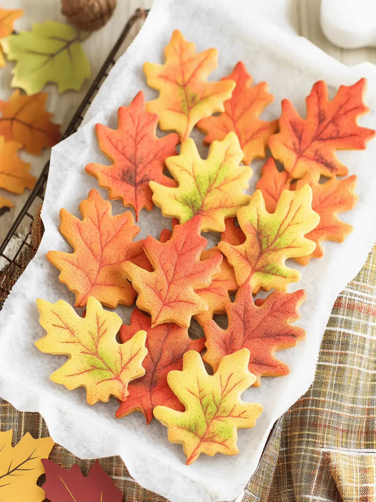Fall Leaf Cut Out Cookies