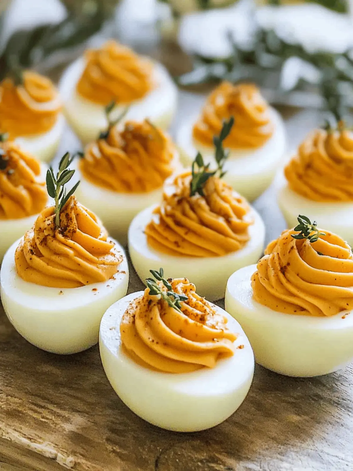 Thanksgiving Appetizer Deviled Eggs