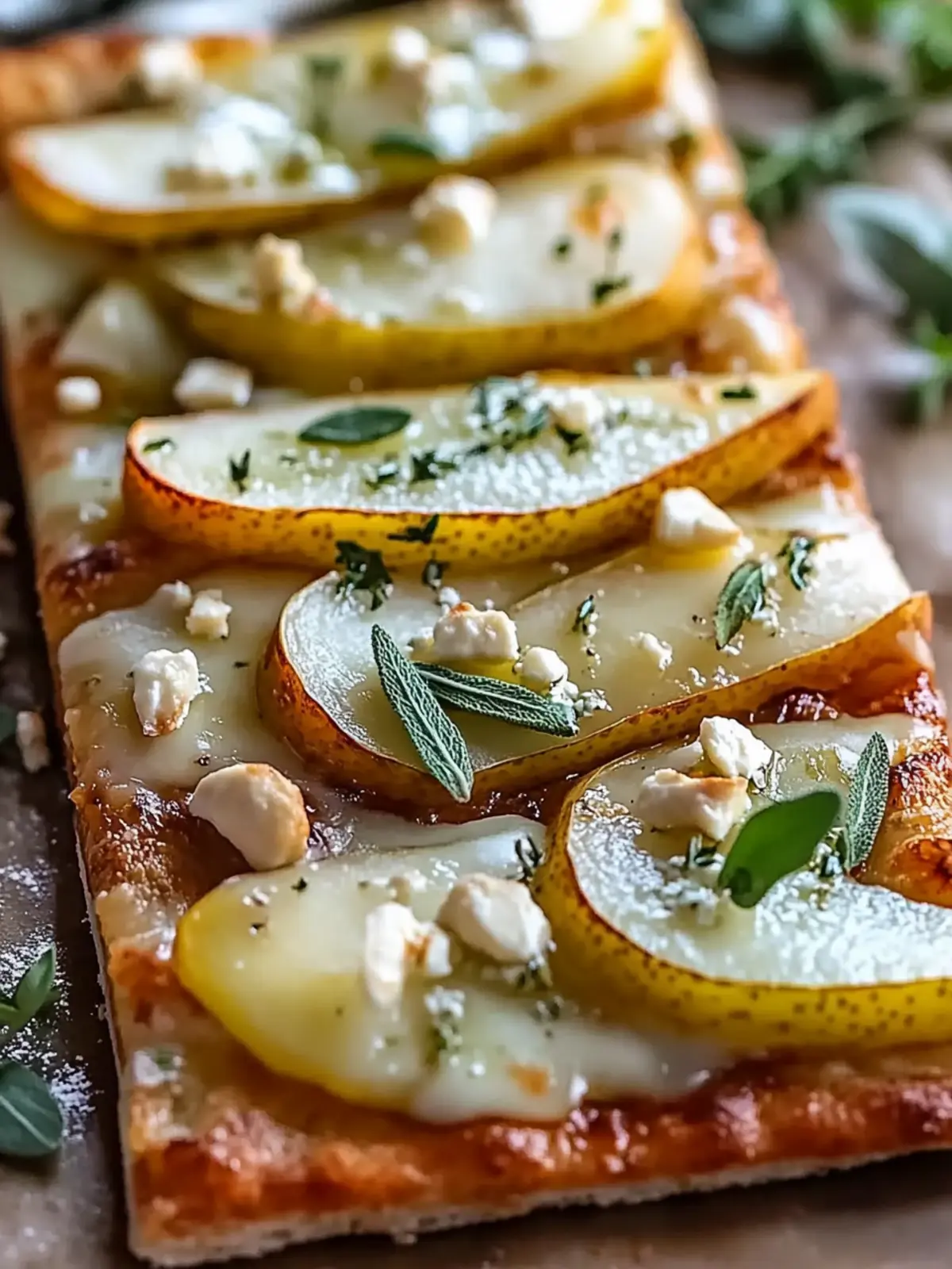 Pear and Gorgonzola Flatbread