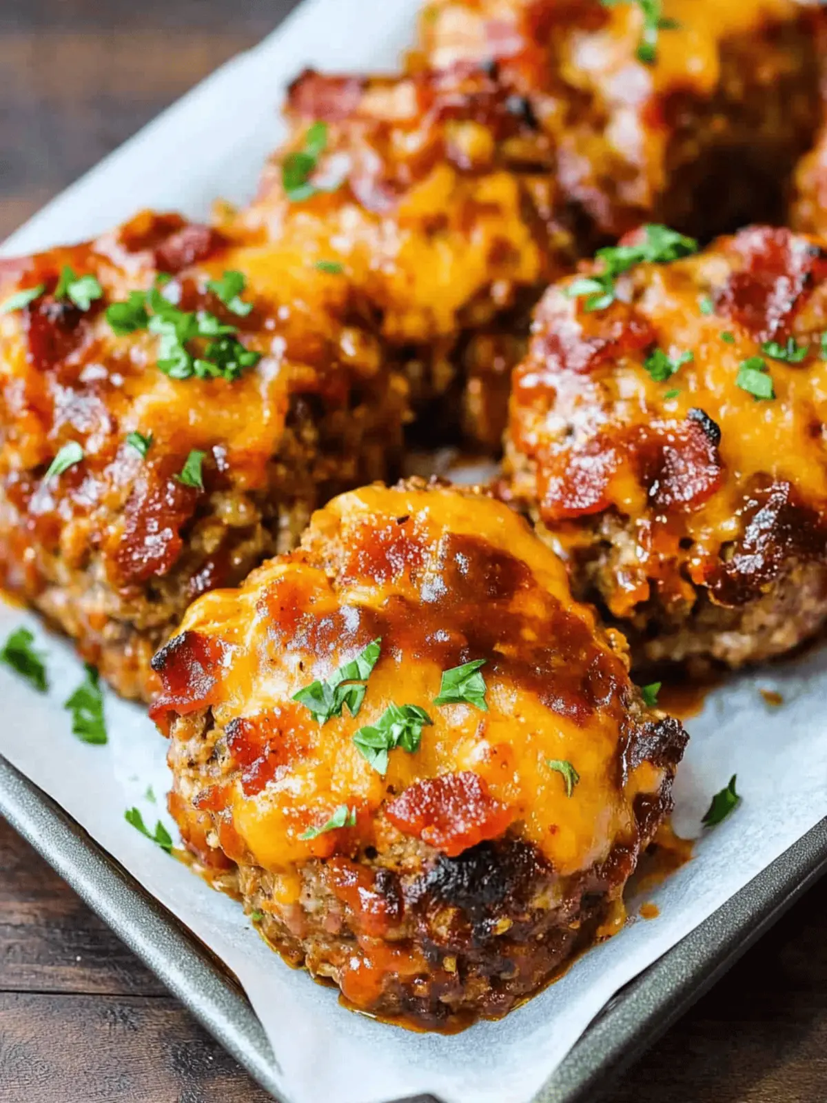 Mini BBQ Bacon Cheddar Meatloaf: Quick, Flavor-Packed Bites 4 Mini BBQ Bacon Cheddar Meatloaf