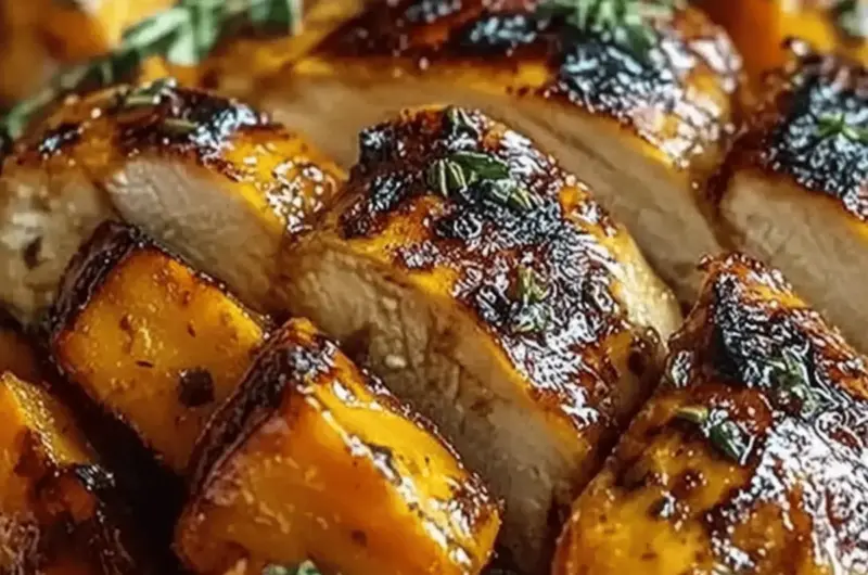 Maple-Glazed Chicken with Sweet Potatoes