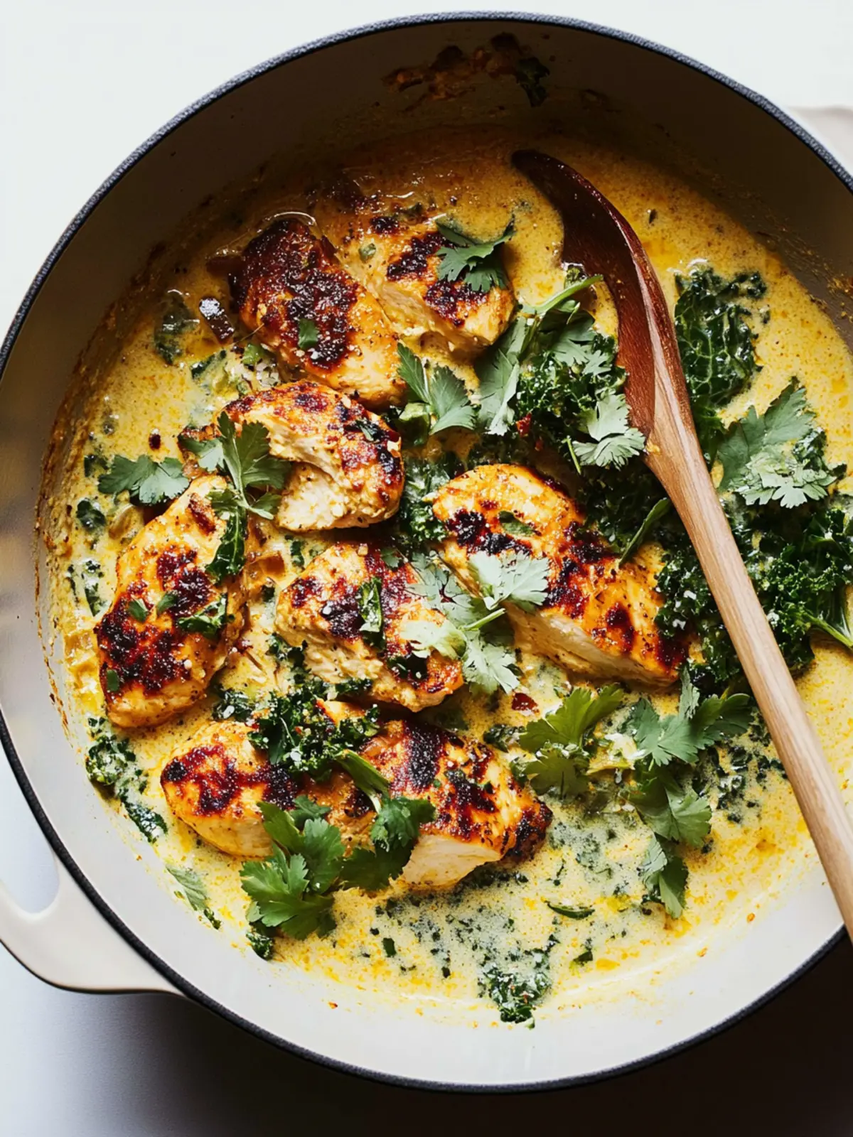 Chicken with Coconut Kale