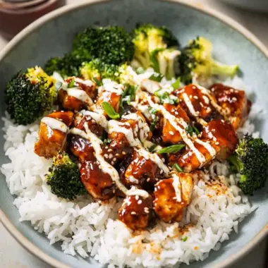 Sticky Chicken Rice Bowls