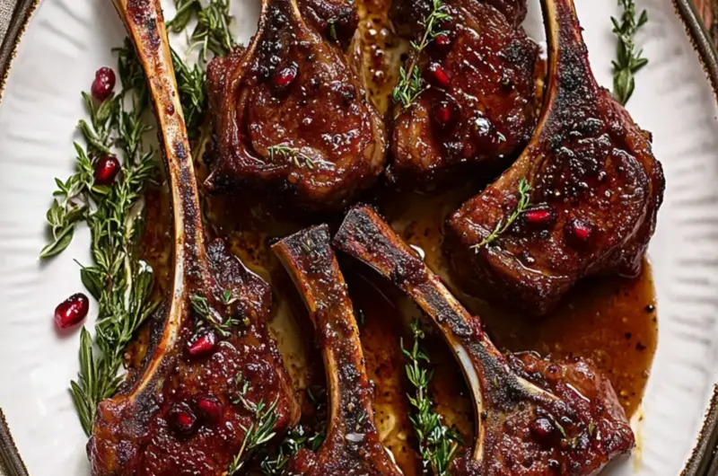 Fancy Pomegranate Lamb Chops