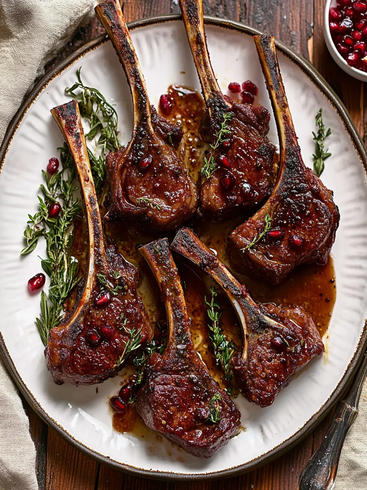 Fancy Pomegranate Lamb Chops