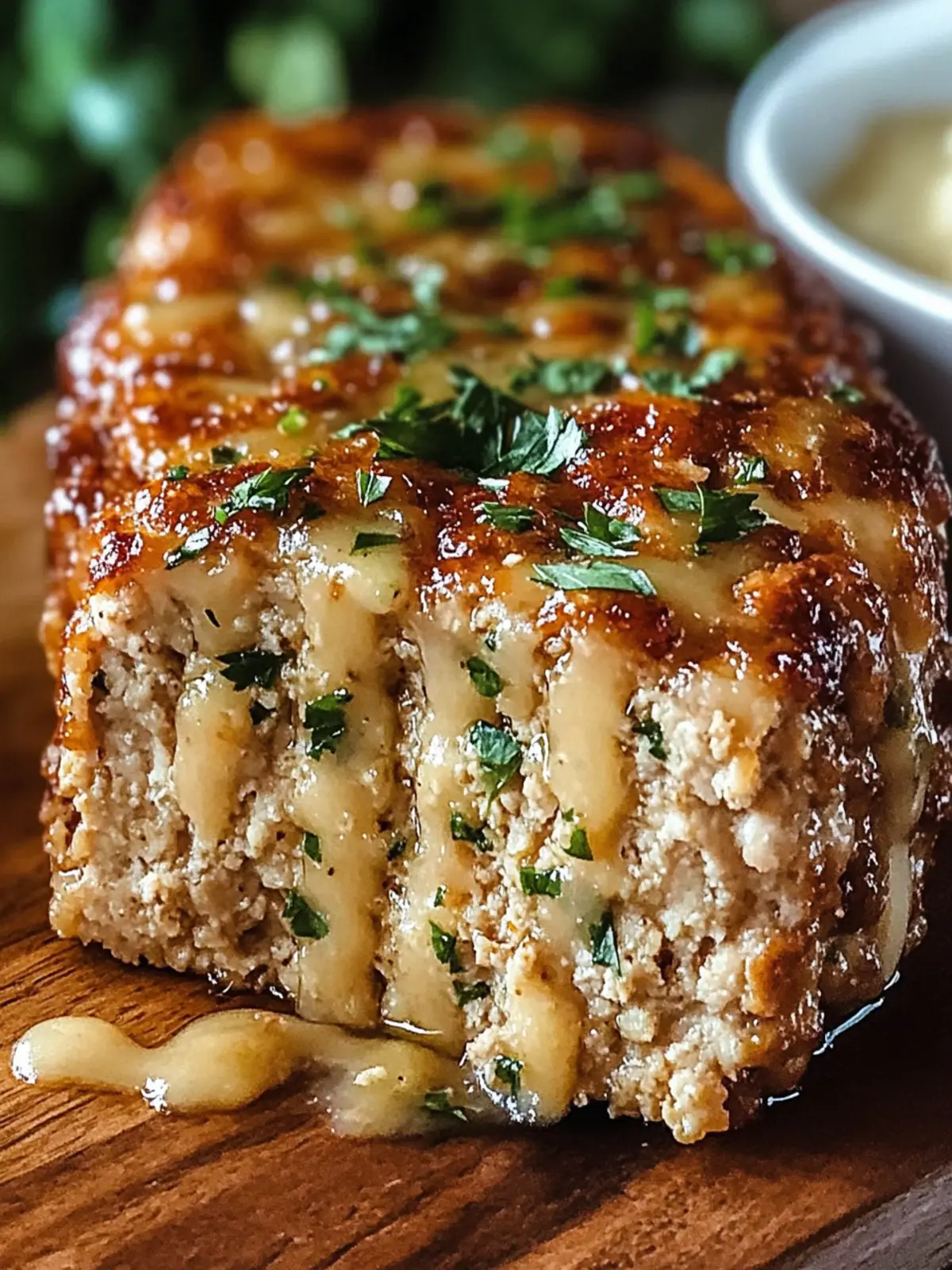 Garlic Parmesan Chicken Meatloaf