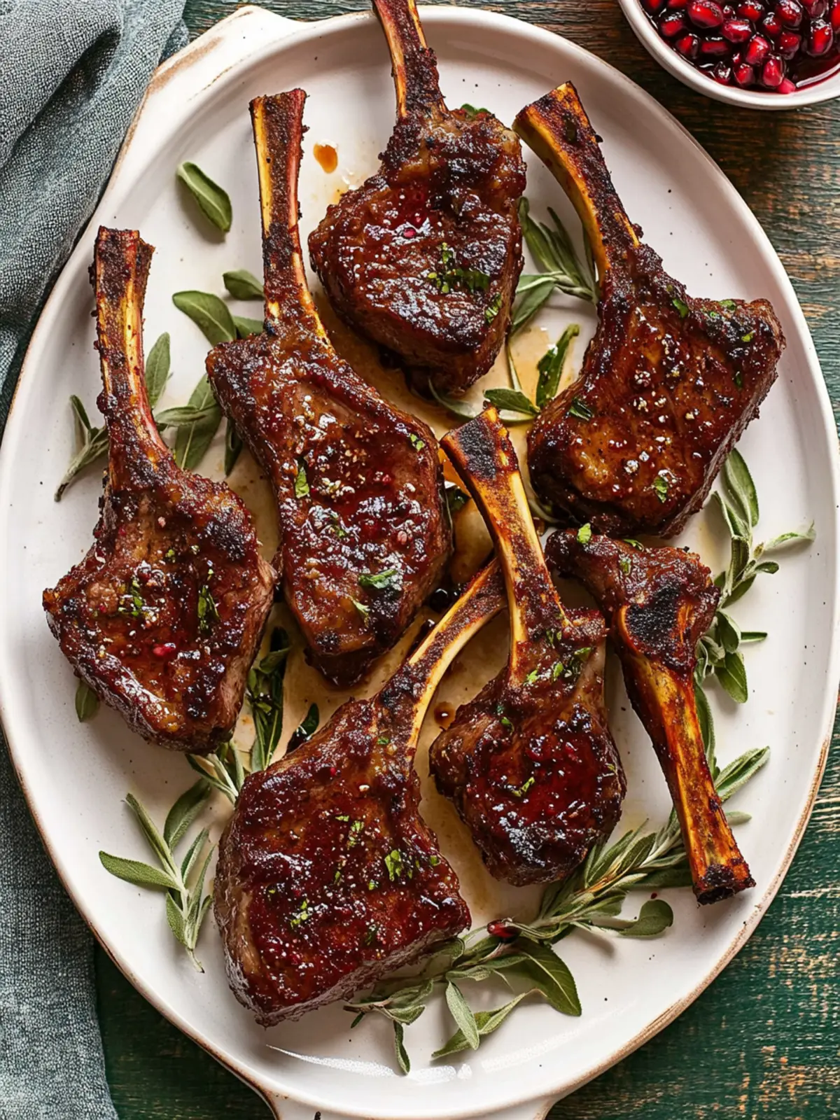 Fancy Pomegranate Lamb Chops