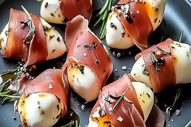 Prosciutto Wrapped Mozzarella Bites