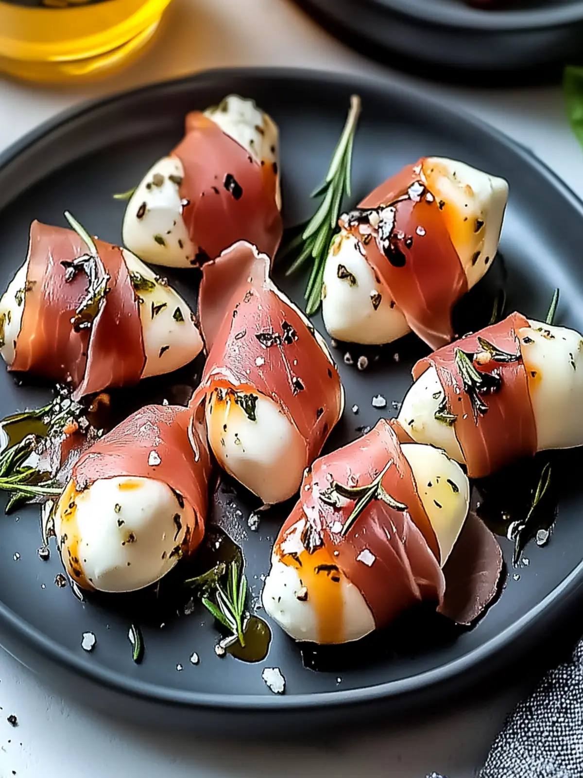Prosciutto Wrapped Mozzarella Bites