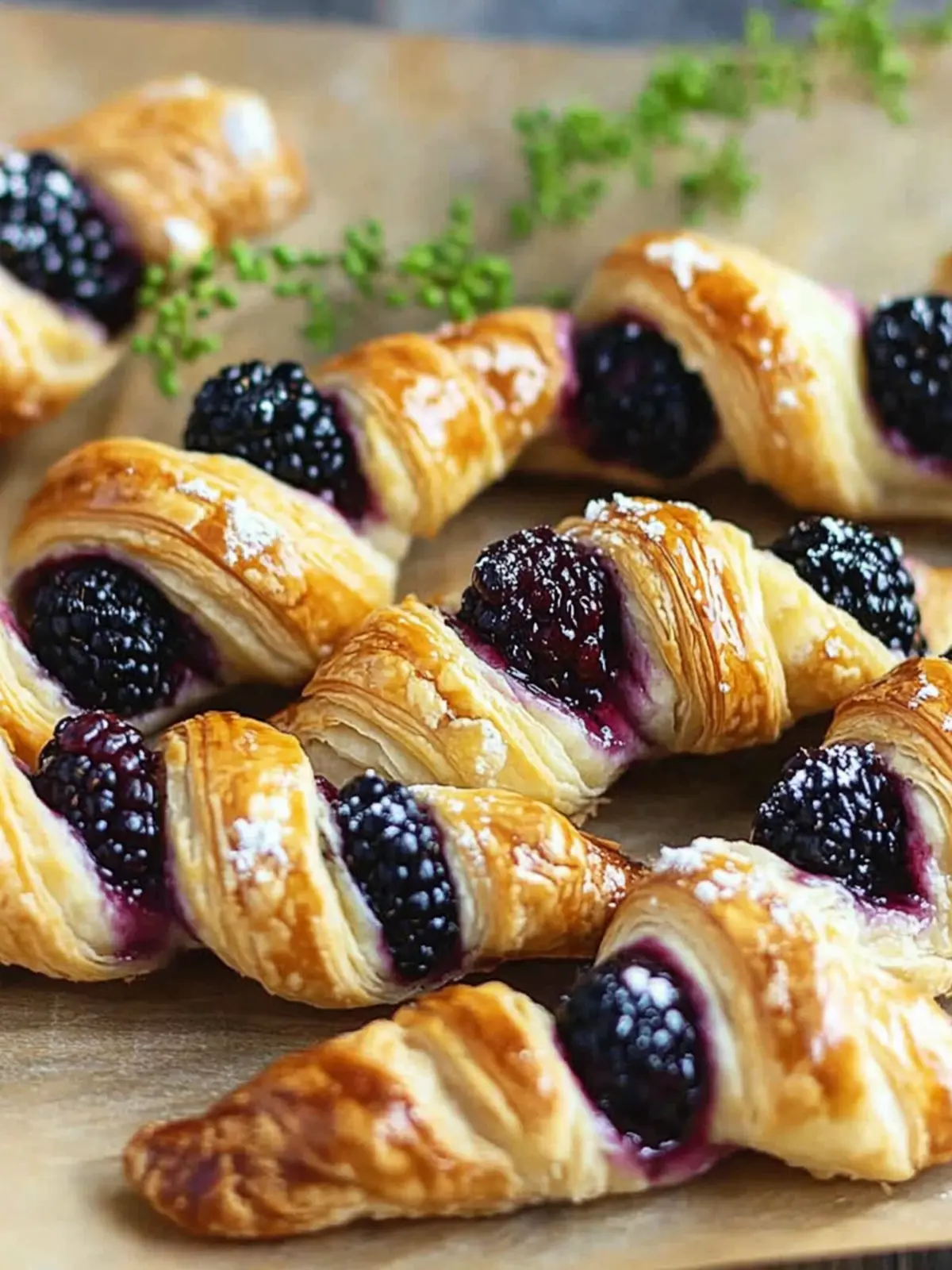 Blackberry Goat Cheese Puff Pastry Twists