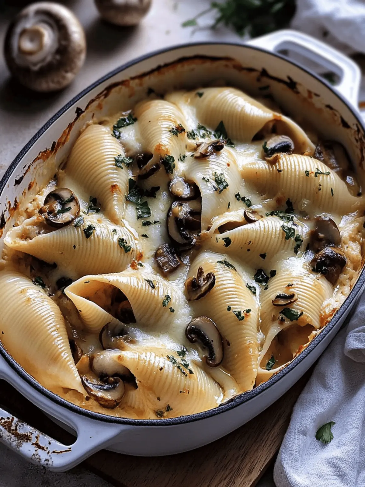 Garlic Mushroom Stuffed Shells: Creamy Comfort Food Awaits 3 Garlic Mushroom Stuffed Shells