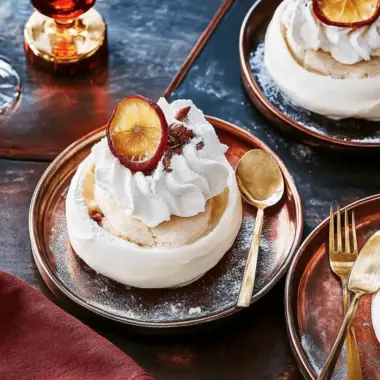 White Christmas Pavlovas