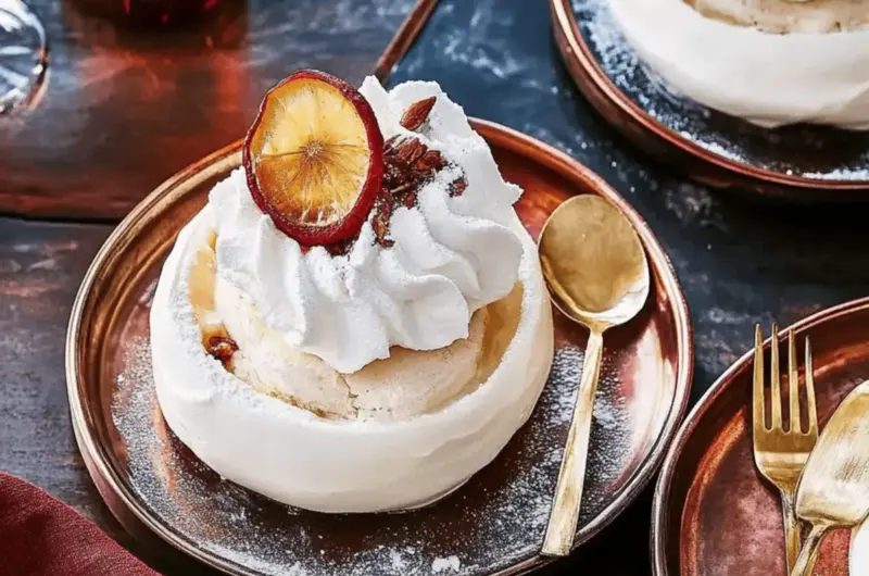 White Christmas Pavlovas