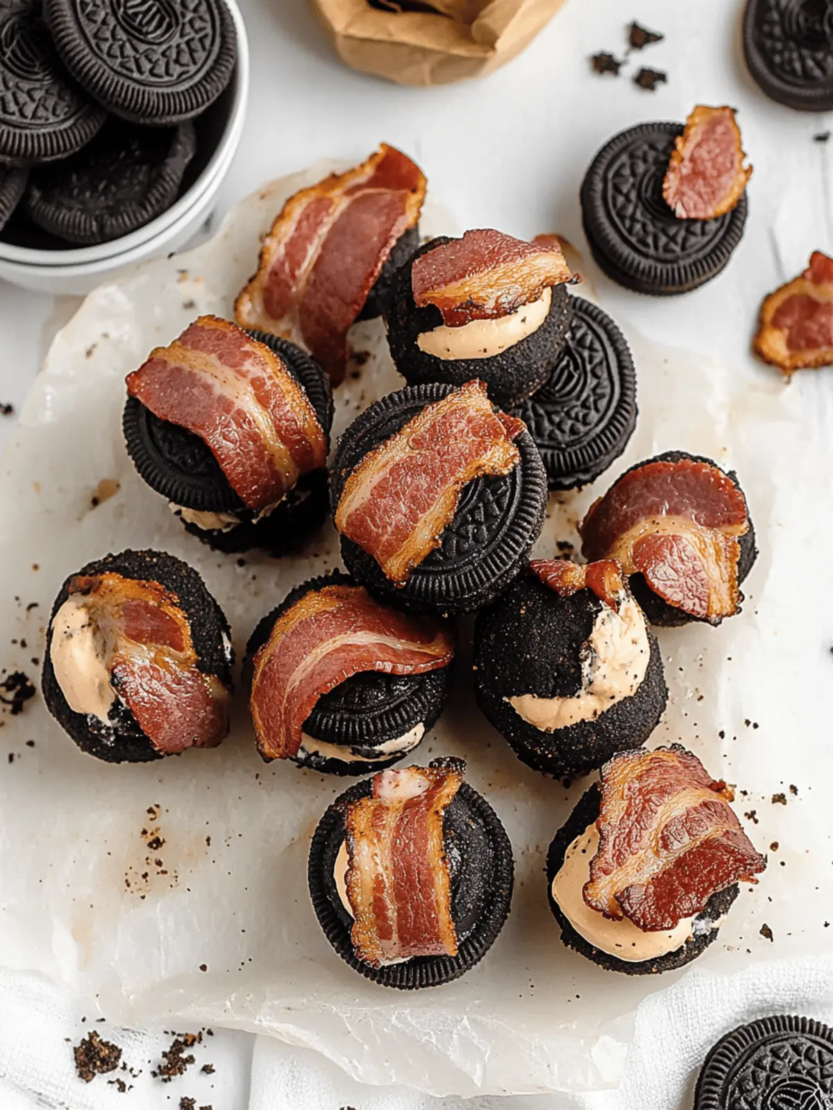 Bacon Wrapped Oreos: The Ultimate Sweet & Savory Treat 2 Bacon Wrapped Oreos